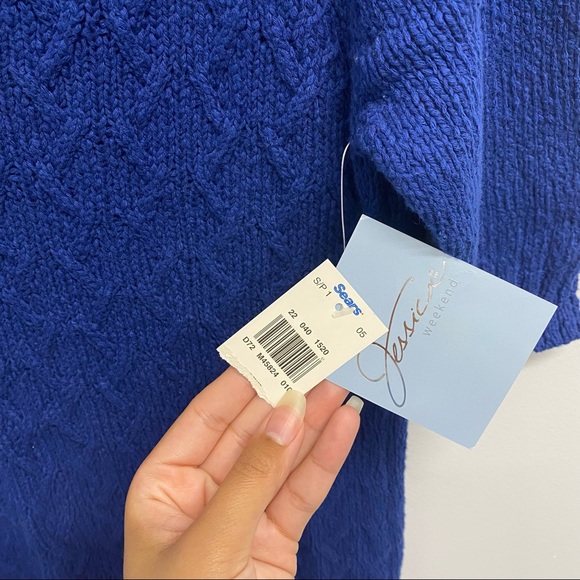 ✨NEW✨ BLUE VINTAGE KNITTED TOP | SEARS - Picture 5 of 8